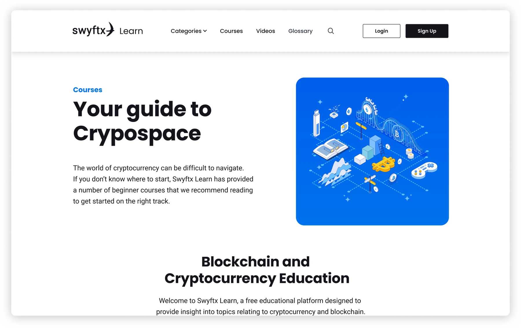 Swyftx Learn cryptocurrency education website